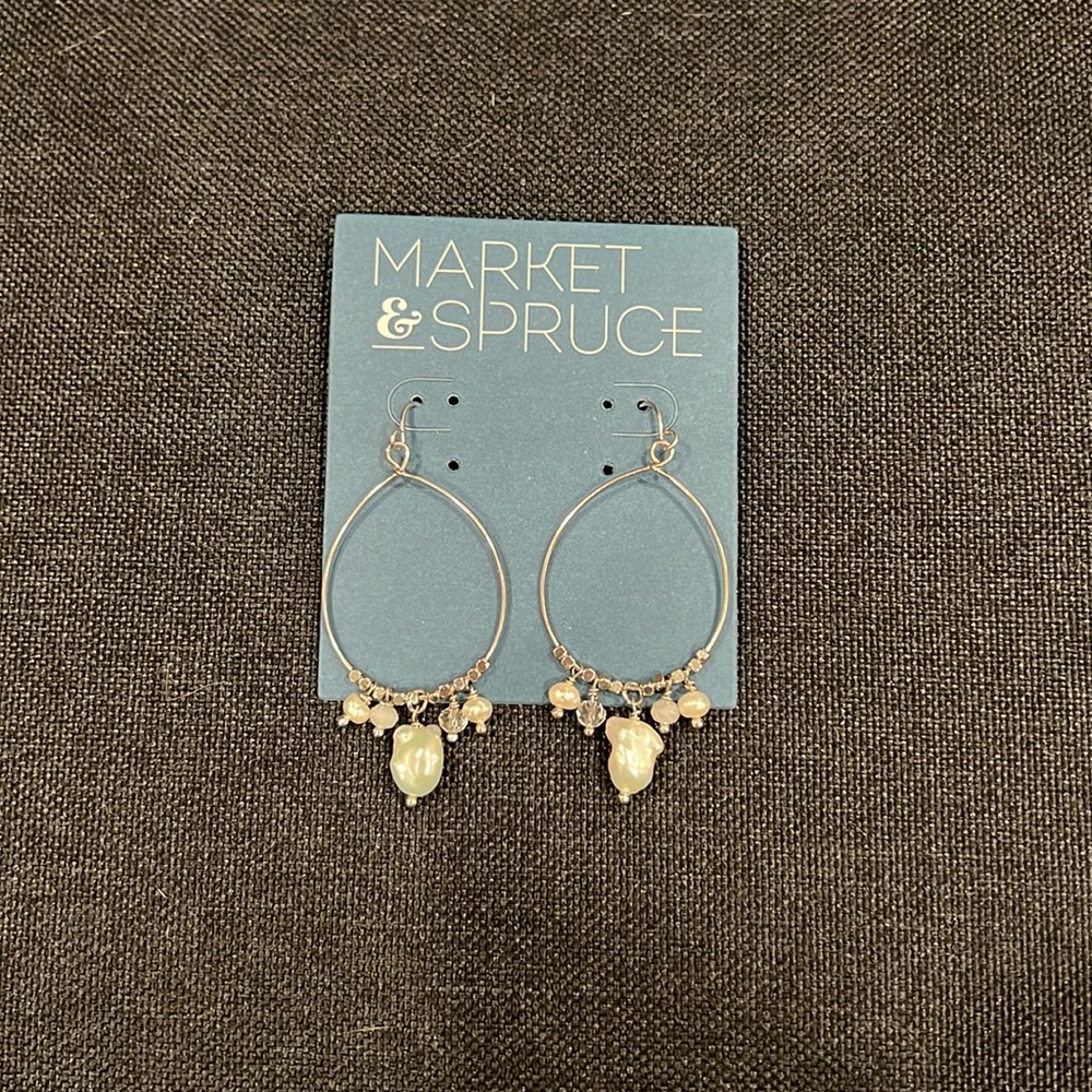 Market & Spruce pearl beaded dangle earrings